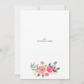 春サマーウォーターカラー結婚フローラ 招待状 (裏面)