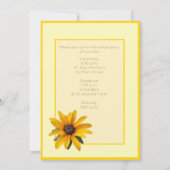 春サマーカジュアルイエローフラワーシンプルズ結婚ズ 招待状 (裏面)