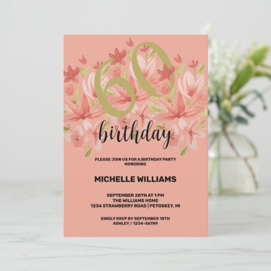 春サマーガーデンウォーターカラーフローラ 招待状 (スタンド正面)