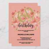 春サマーガーデンウォーターカラーフローラ 招待状 (正面/裏面)