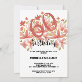 春サマーガーデンウォーターカラーフローラ 招待状