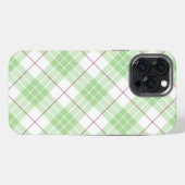 春サマーグリーンプレイド iPhoneケース (裏面横)