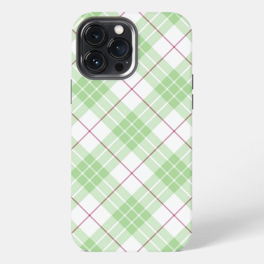 春サマーグリーンプレイド iPhoneケース (裏面)