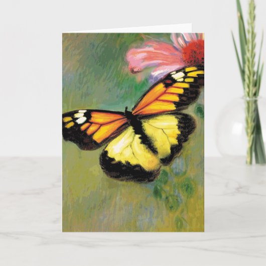 春サマーバタフライ – グリーティングカード サンキューカード (正面)