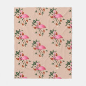 春サマーフラワーピンク フリースブランケット (正面)