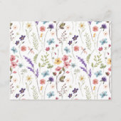 春サマーフローラガーデンブライダルシャワーレシピ エンクロージャーカード (裏面)