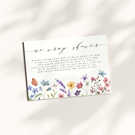 春サマーフローラガーデンNoラップブライダルシャワー エンクロージャーカード