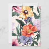 春サマーフローラブライダルシャワー招待 招待状 (裏面)