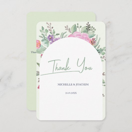 春サマーフローラボホガーデン サンキューカード (正面/裏面)