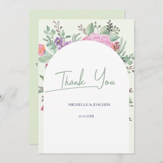 春サマーフローラボホガーデン サンキューカード (正面/裏面)