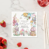 春サマーフローラリトルフェリーガール誕生日 スタンダードカクテルナプキン (インサイチュ)