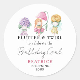 春サマーフローラリトルフェリーガール誕生日 ラウンドシール