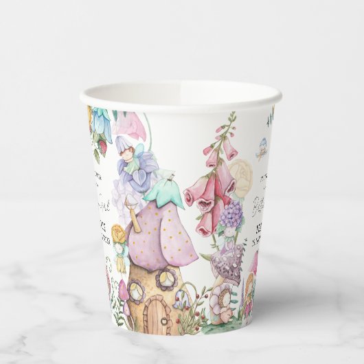 春サマーフローラリトルフェリーガール誕生日 紙コップ (左)
