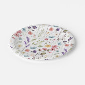 春サマーフローラワイルドフラワーブライダルシャワー ペーパープレート (アングル)