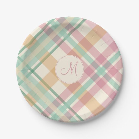 春サマーミントパステルズプライドとモノグラム ペーパープレート (正面)