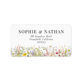 春サマーワイルドフラワーボホRSVP差出人住所 ラベル