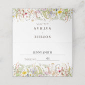 春サマーワイルドフラワー |の結婚座席表 プレイスカード (外部開封)