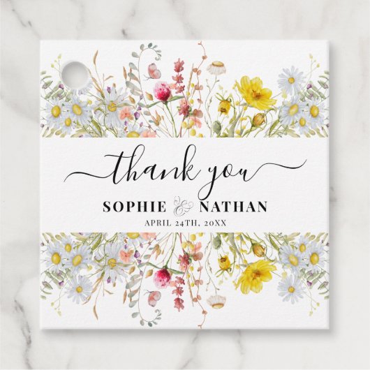 春サマーワイルドフラワー |サンキューカード フェイバータグ (正面)