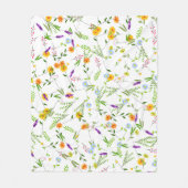 春サマーワイルドフラワー フリースブランケット (正面)