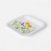 春サマーワイルドフラワー ペーパープレート (傾斜あり)