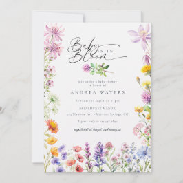 春サマーワイルドフラワー |赤カラフルちゃんシャワー 招待状