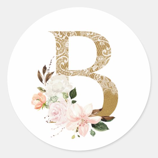 春サマー結婚ズMONOGRAM B ラウンドシール (正面)