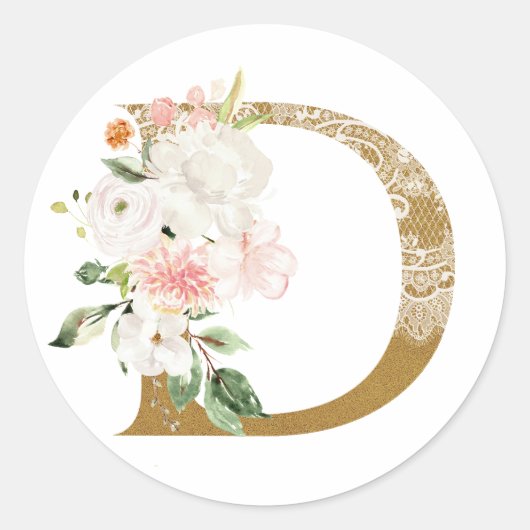 春サマー結婚ズMONOGRAM D ラウンドシール (正面)