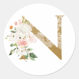 春サマー結婚ズMONOGRAM N ラウンドシール