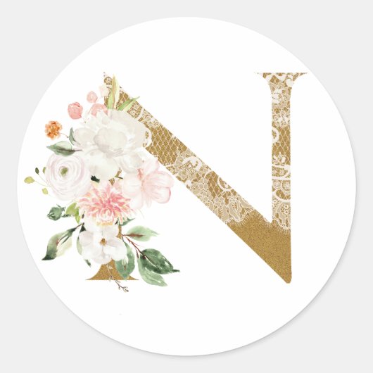 春サマー結婚ズMONOGRAM N ラウンドシール (正面)