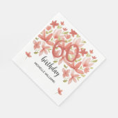 春サマー鮮やかガーデンウォーター色フローラ スタンダードランチョンナプキン (角)