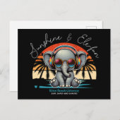 春サンシャインアンドエレおもしろいレトロビーチゲタウェイ シーズンポストカード (正面/裏面)