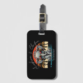 春サンシャインアンドエレおもしろいレトロビーチゲタウェイ ラゲッジタグ (正面縦)