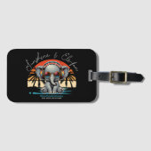 春サンシャインアンドエレおもしろいレトロビーチゲタウェイ ラゲッジタグ (正面横)