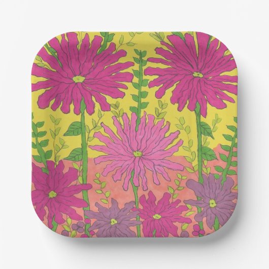 春サンシャインフローラ ペーパープレート (正面)