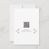 春サークルワイルドフラワーQR結婚の詳細カード サンキューカード (裏面)