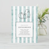 春シック&ストライプヴィンテージスタイルイースターブランチ 招待状 (スタンド正面)