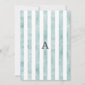 春シック&ストライプヴィンテージスタイルベビーシャワー 招待状 (裏面)