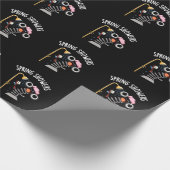 春シャワーおもしろいシーズンプンダークBG ラッピングペーパー (角)