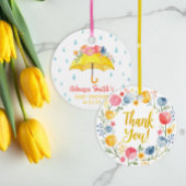 春シャワー赤ちゃんシャワーありがとうメッセージカード- A フェイバータグ