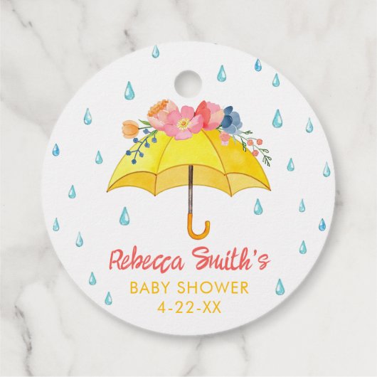 春シャワー赤ちゃんシャワーありがとうメッセージカード- A フェイバータグ (裏面)