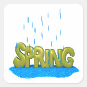 春シャワー2 スクエアシール (正面)