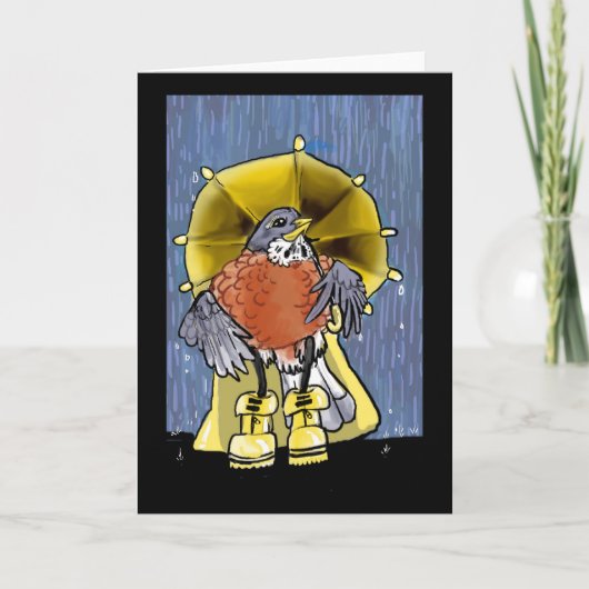 春シャワー!グリーティングカード カード (正面)