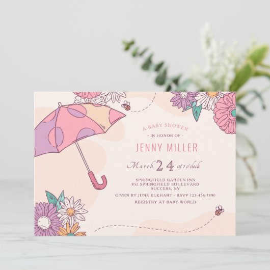 春シャワー 招待状 (スタンド正面)