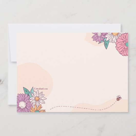 春シャワー 招待状 (裏面)