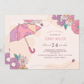 春シャワー 招待状 (正面/裏面)