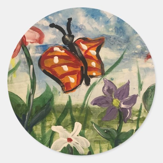 春シリーズステッカー保育園キッズ ラウンドシール (正面)