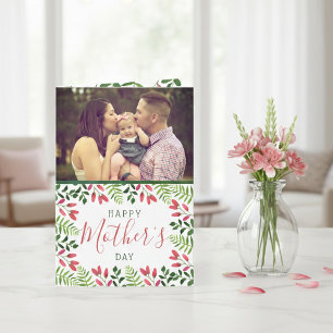 春シンプルブロッサム写真母の日 カード