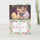 春シンプルブロッサム写真母の日 カード (正面)