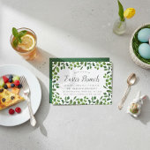 春シンプル葉イースターブランチ 招待状