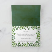 春シンプル葉ハッピーマザーズデイ カード (内部)